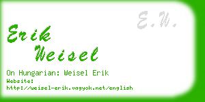 erik weisel business card